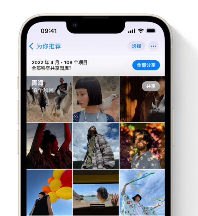 理塘苹果维修网点分享在 iPhone 上使用共享图库 